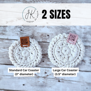 Car Cup Holder Coaster - Crochet Quick Fix - Pattern & Tutorial 