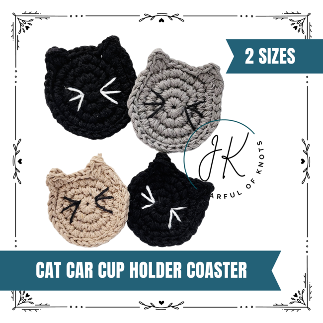 Car Cup Holder Coaster Pattern 2: Crochet pattern