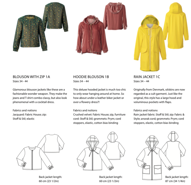  Burda sewing pattern 7492 casual jacket and Hollywood