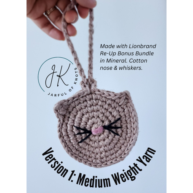 Cat Pouch Bag Charm Pattern: Crochet pattern