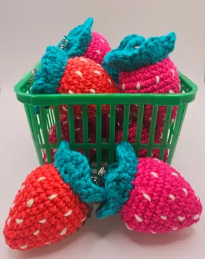 Strawberry Amigurumi Keychain