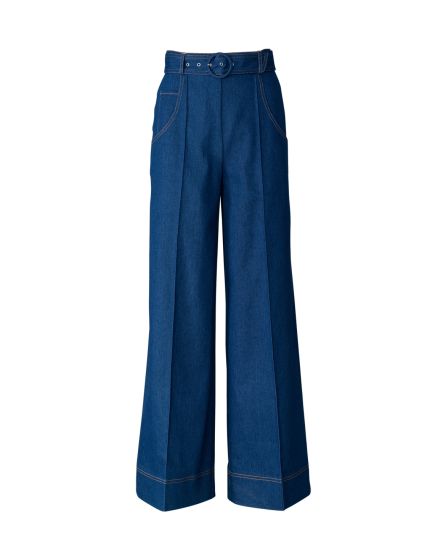 Burda Chic Flare denim pants: Sewing pattern