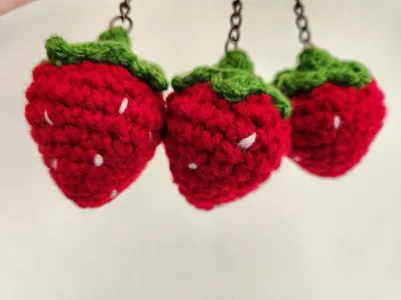 Strawberry keychain