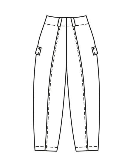 Burda Casual Cargo trousers: Sewing pattern