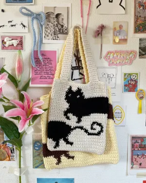 Kitty cat tote bag