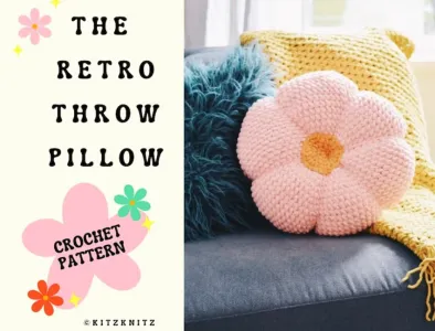 Half Moon Modern Crochet Pillow Pattern - JSPCREATE