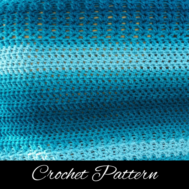 Rectangle Textured Prayer Shawl: Crochet pattern