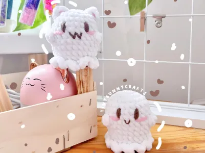 NO SEW!! 2 in 1 Cutie Ghosties Kitty Amigurumi