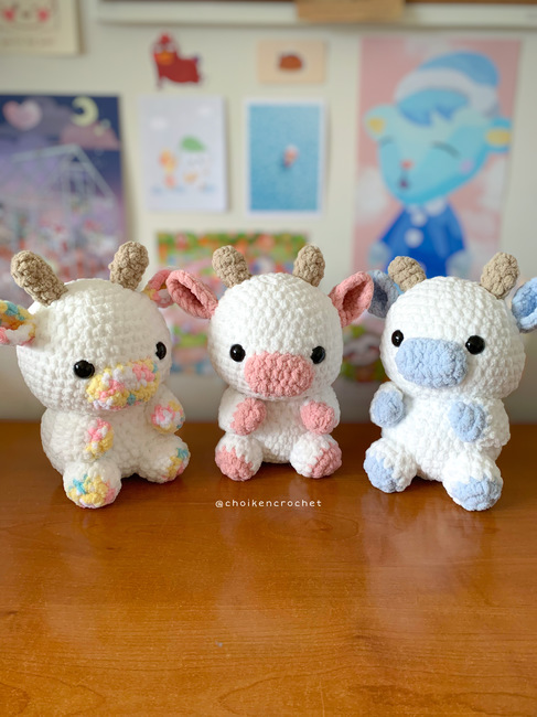 crochet cow plush