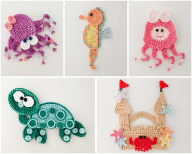 5 Ocean Buddies Applique Bundle