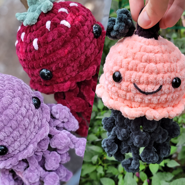 Crochet PATTERNS NO SEWING Required: the Original Kawaii Octopus Family  english/french -  Norway