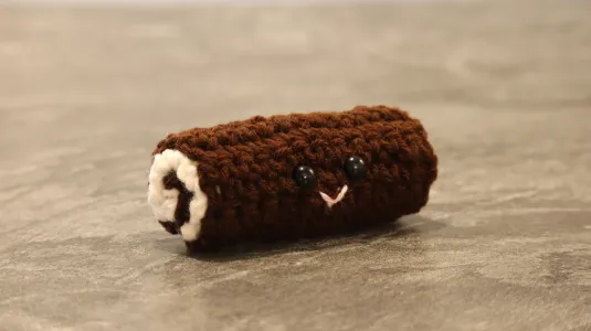 Chocolate Cake Roll Amigurumi Food