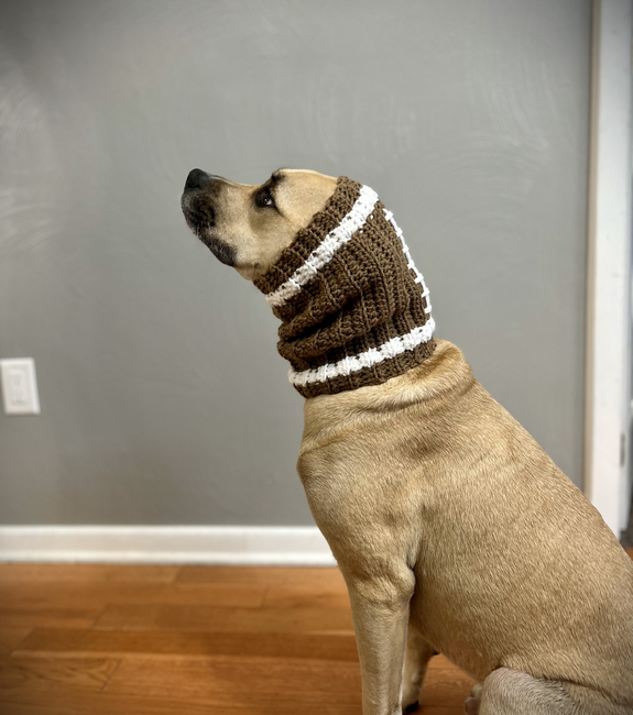 Football Dog Snood Dog Costume: Crochet pattern