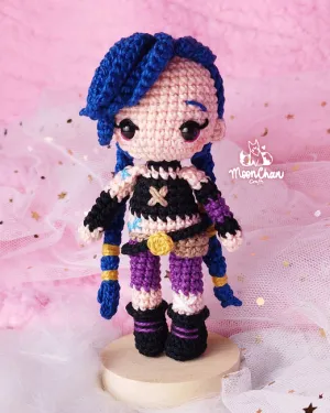 Mini Arcane Jinx Amigurumi