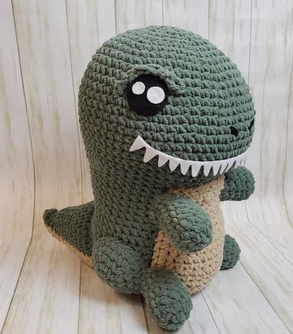 Chonky TRex Plush: Crochet pattern | Ribblr