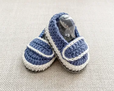 Classic NYC Crochet Baby Loafers - Baby Booties