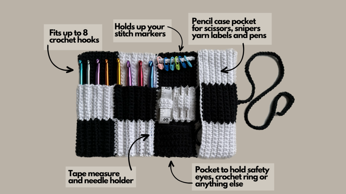 1 Piece Crochet Needle Case Organizer Crochet Hook Case Only