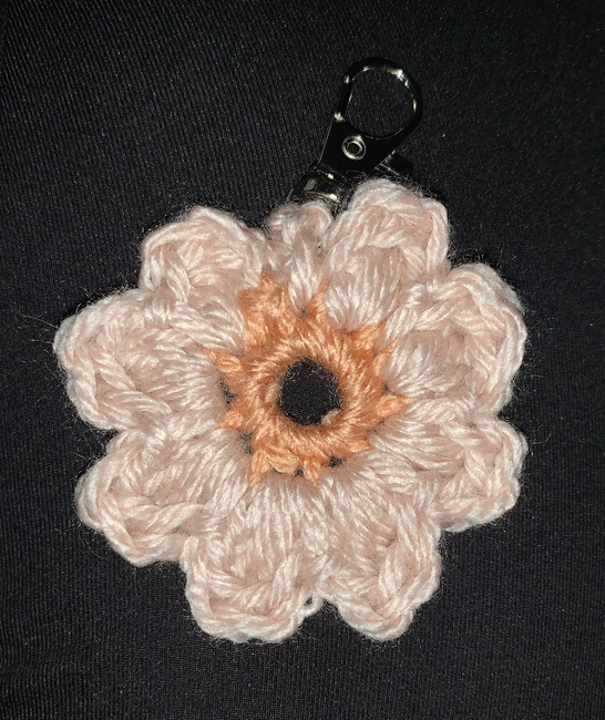 Crochet Flower Keychains, Crochet Flower