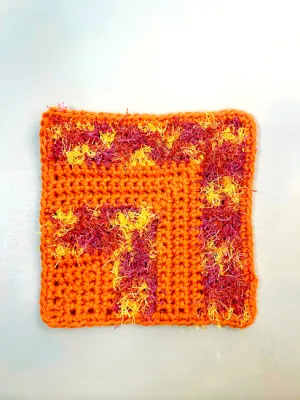 Half Log Cabin Dish Cloth Scrubby