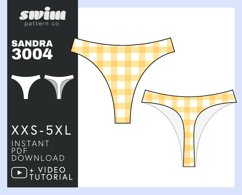 Mens thong panty underwear PDF Digital Pattern Download – Sew