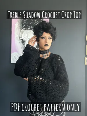 Treble Shadow Crochet Crop Top
