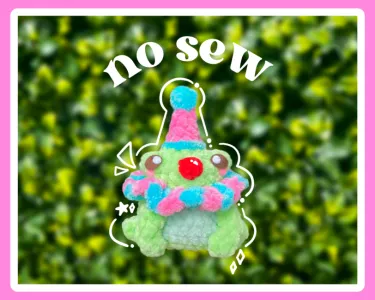 [no sew] clown frog