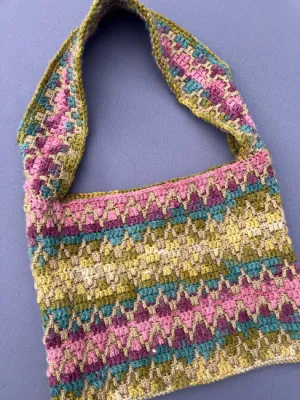 Mosaic Crochet Shoulder Bag