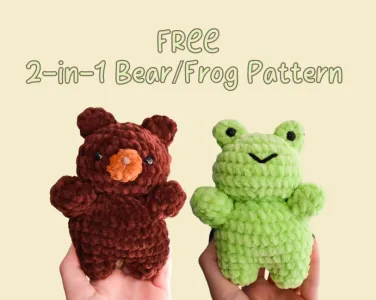FREE 2-in-1 Bear/Frog Pattern