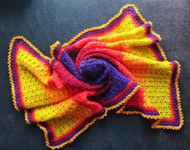 Tropical Sunset Baby Blanket