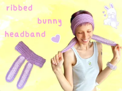Ribbed Bunny Headband