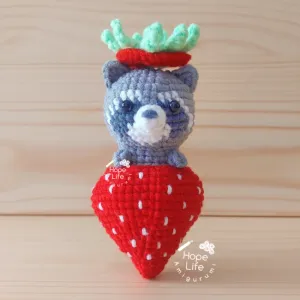 Raccoon in Strawberry