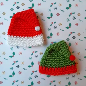Santa & Elf Hats for Barbie Doll / Christmas Decoration