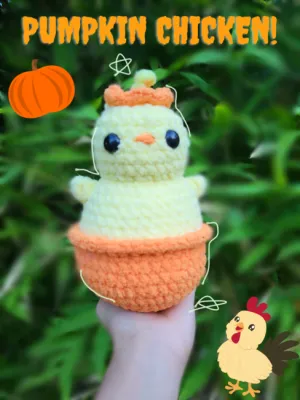 Nugget the No Sew Pumpkin Chicken