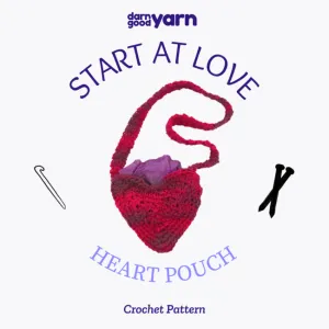 Start at Love Heart Pouch (Crochet)