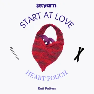 Start at Love Heart Pouch (Knit)