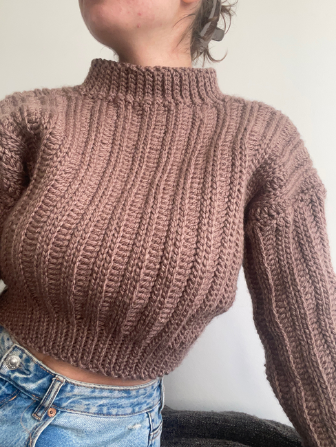 Ribbed sweater: Crochet pattern