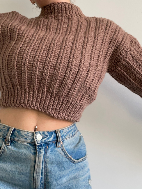 Ribbed sweater: Crochet pattern
