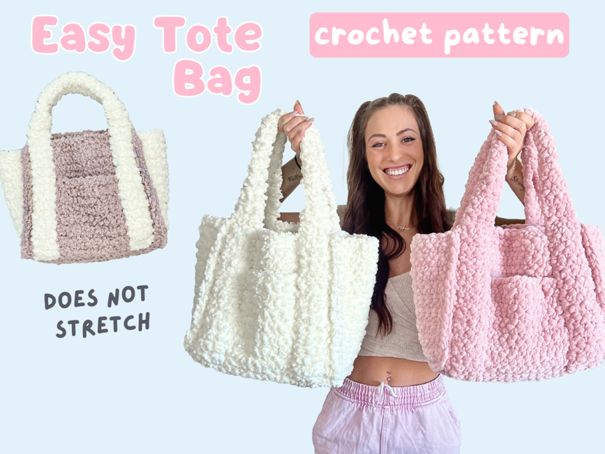 Simple Crochet Tote Bag Tutorial 