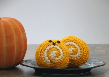 Pumpkin Roll Amigurumi Food