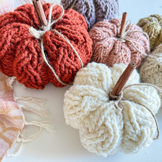 Cozy Cottage Cable Pumpkins: Crochet pattern
