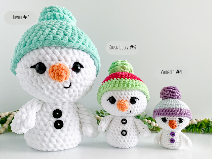 Adorable Mini Snowman Softie - Free Pattern and Tutorial