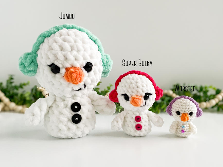 Mini Snowman Plush Pattern: Crochet pattern