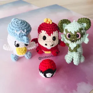 Pokemon - Fuecoco, Quaxly & Sprigatito Keychain