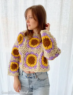 Crochet Flower Sweater Pattern