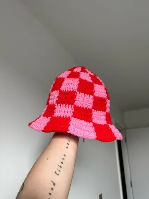 Checker Bucket Hat Pattern