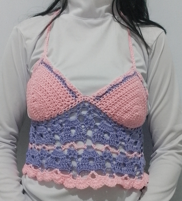 Bralette - Crochet Daisy Longline/White - inspired living