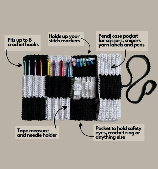 Crochet hook case pattern: Crochet pattern