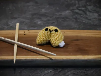 Fortune Cookie Amigurumi Food