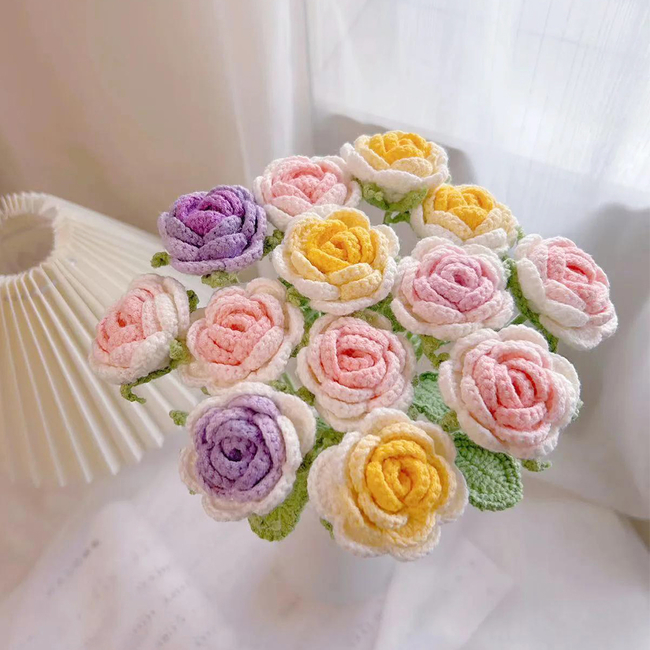 Crochet Tulip Bouquet  Free crochet doily patterns, Crochet bouquet,  Crochet flowers