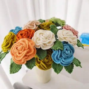 How to Crochet Raffia Rose